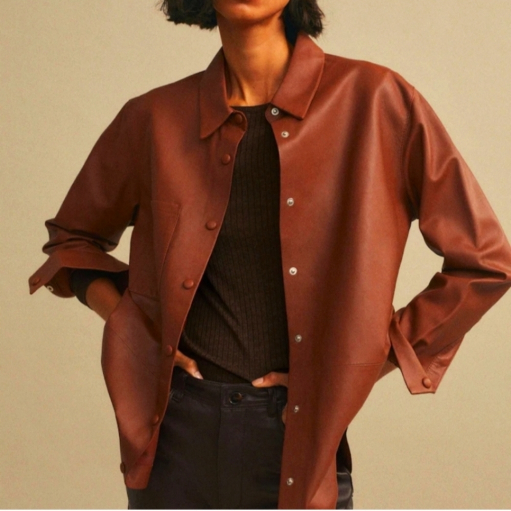 Mango Genuine Leather Jacket